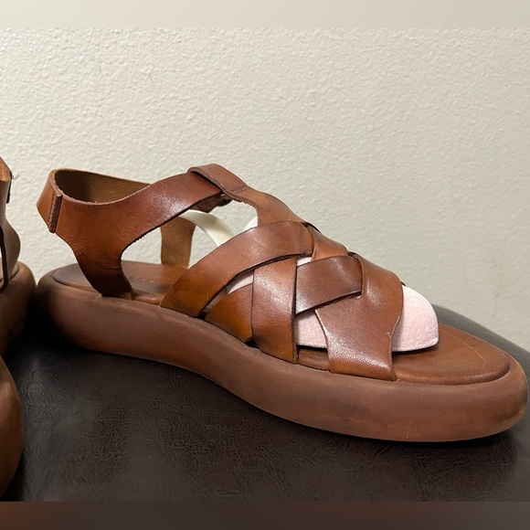Brador MALAWI CIGAR PLATFORM Leather sandals Size 39 Made in Italy - Picture 11 of 15